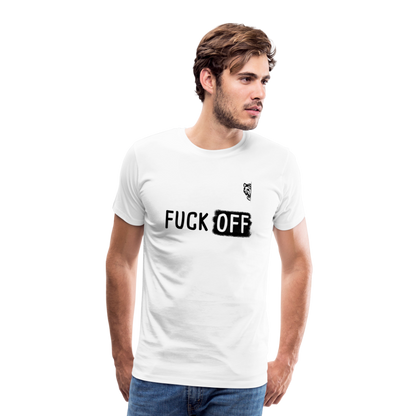 FUCK OFF Premium T-Shirt (Black Lettering) - white
