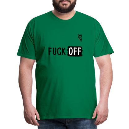 FUCK OFF Premium T-Shirt (Black Lettering) - kelly green