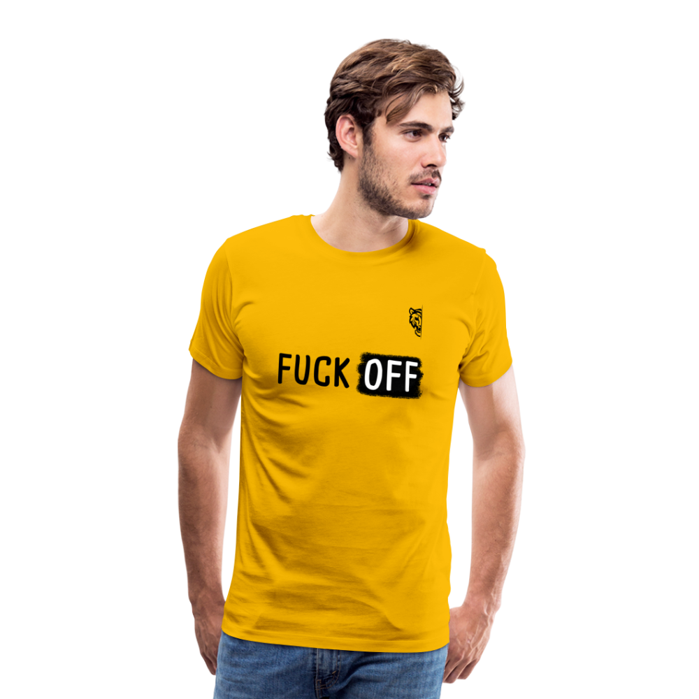 FUCK OFF Premium T-Shirt (Black Lettering) - sun yellow