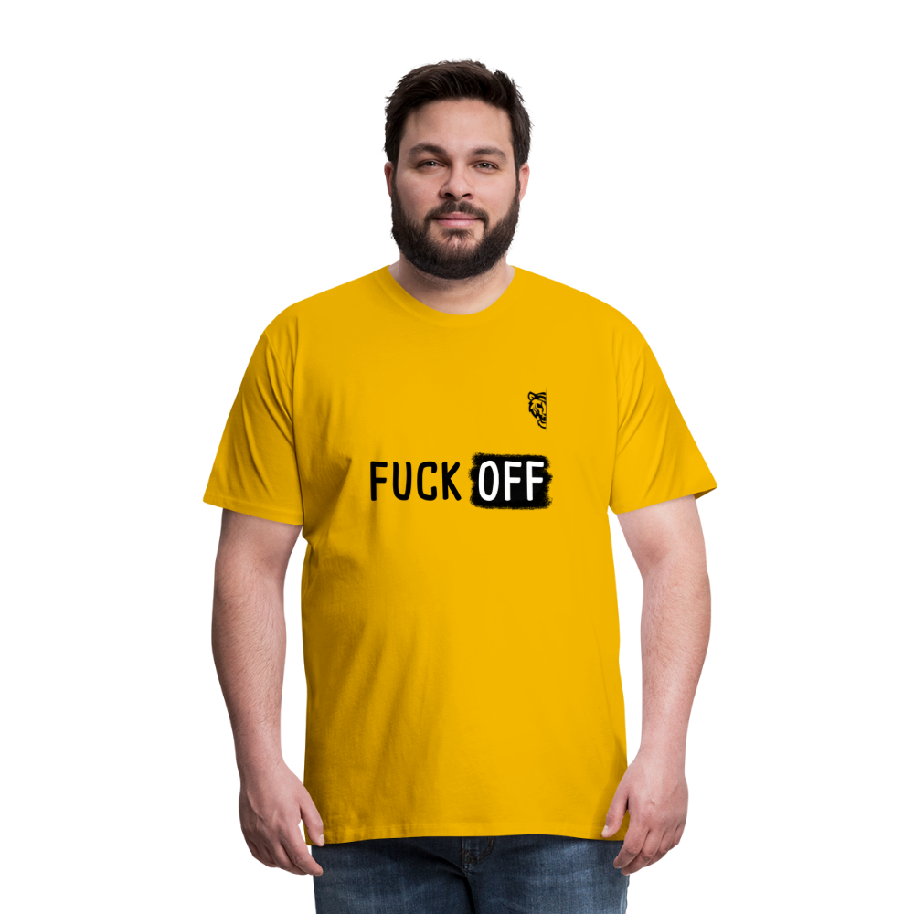 FUCK OFF Premium T-Shirt (Black Lettering) - sun yellow