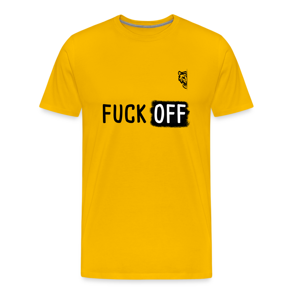 FUCK OFF Premium T-Shirt (Black Lettering) - sun yellow