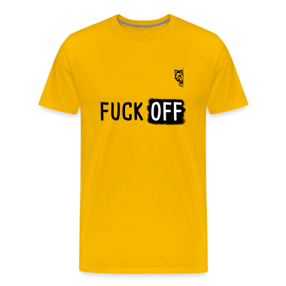 FUCK OFF Premium T-Shirt (Black Lettering) - sun yellow