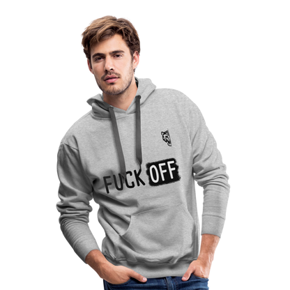 Men’s Premium Hoodie (White) - heather grey