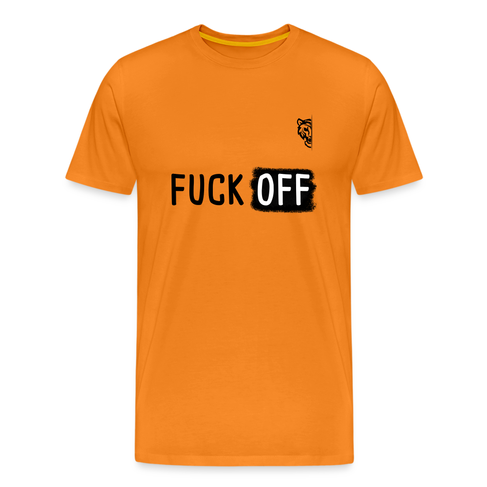 FUCK OFF Premium T-Shirt (Black Lettering) - orange