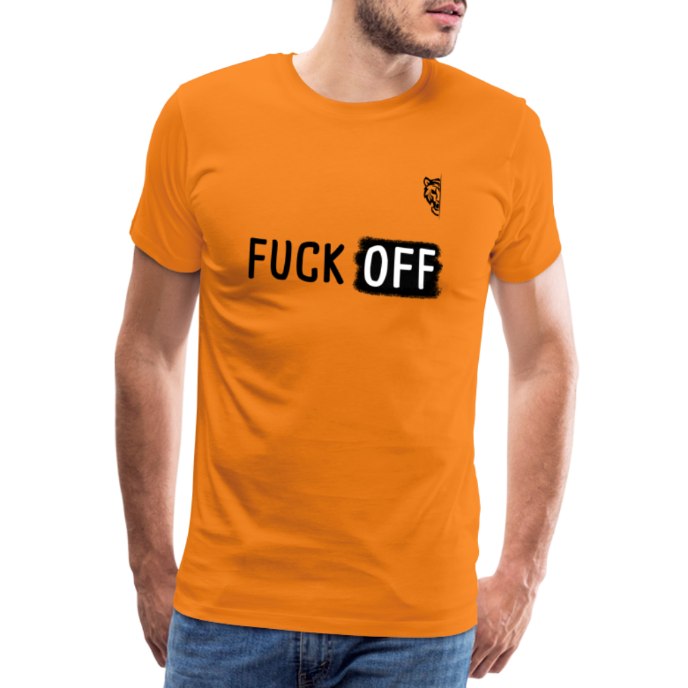 FUCK OFF Premium T-Shirt (Black Lettering) - orange