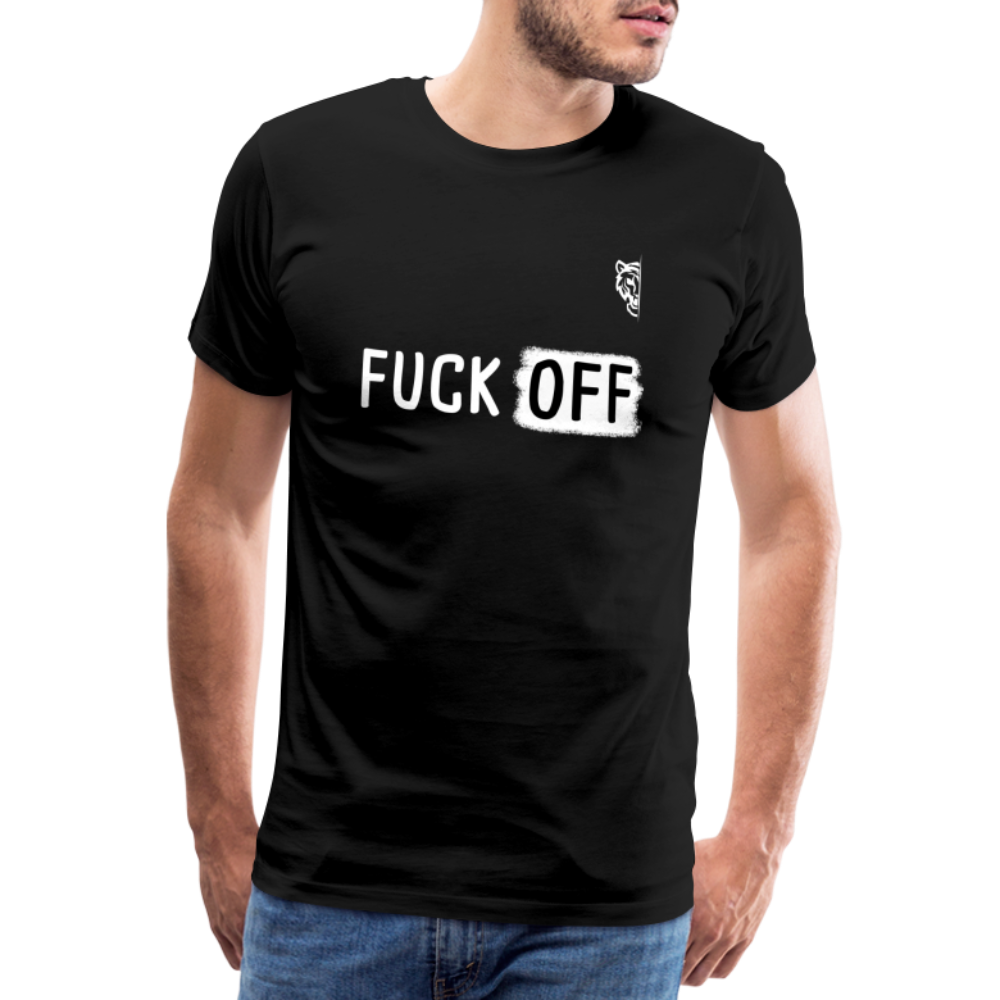 FUCK OFF Premium T-Shirt (White Lettering) - black