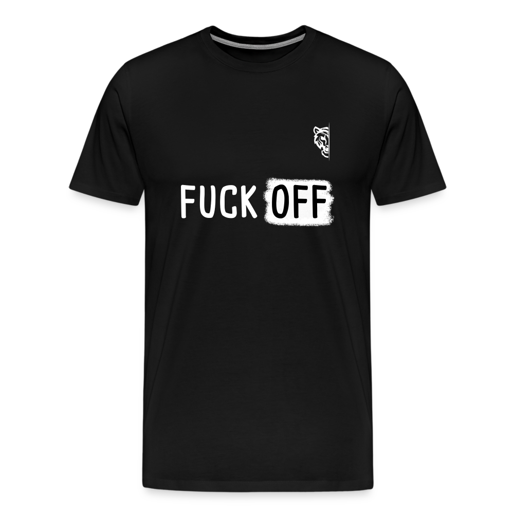 FUCK OFF Premium T-Shirt (White Lettering) - black