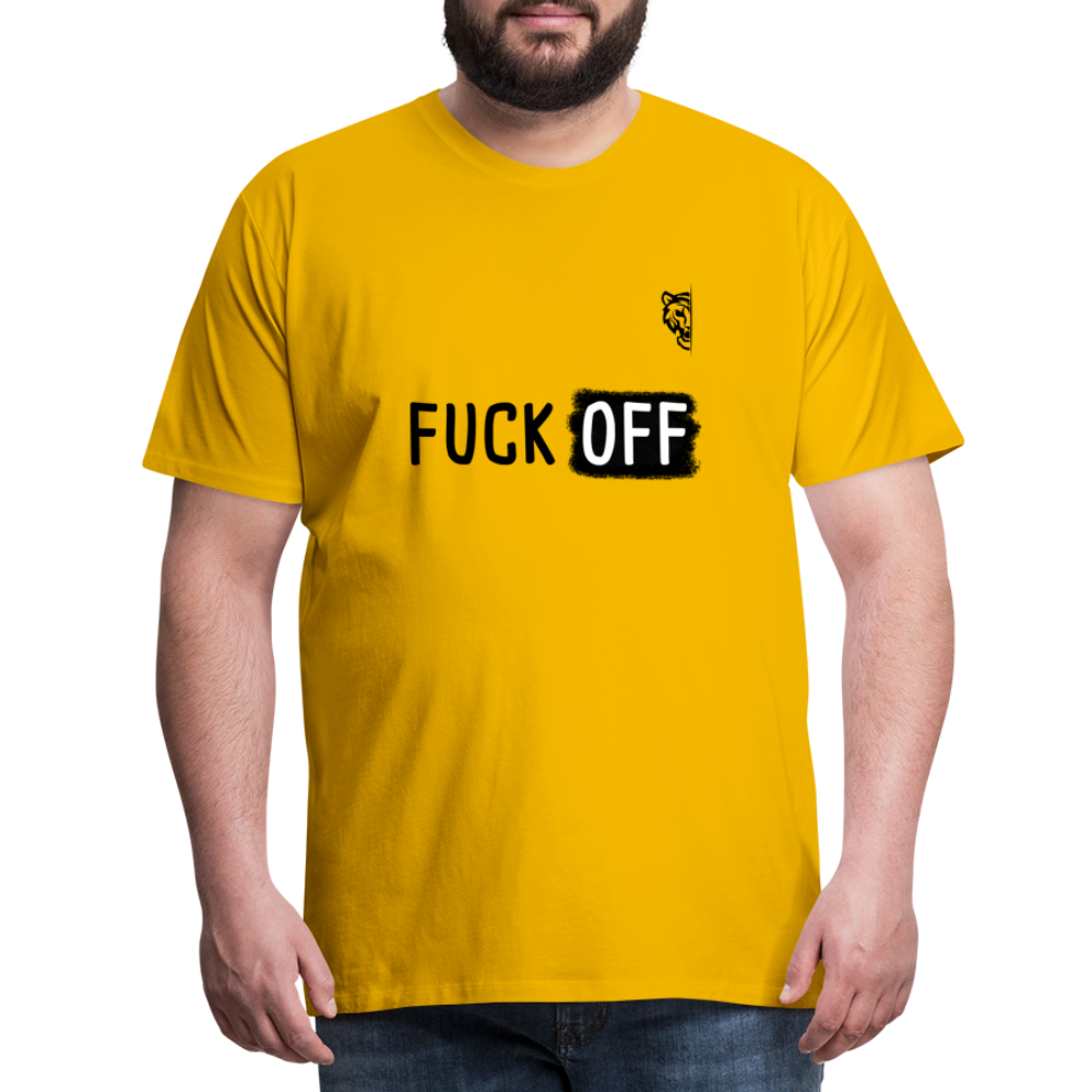 FUCK OFF Premium T-Shirt (Black Lettering) - sun yellow