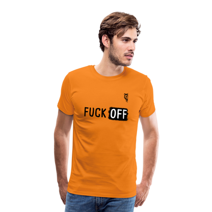 FUCK OFF Premium T-Shirt (Black Lettering) - orange