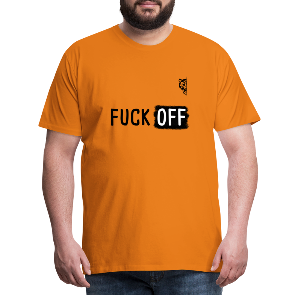 FUCK OFF Premium T-Shirt (Black Lettering) - orange