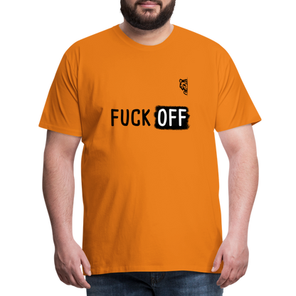 FUCK OFF Premium T-Shirt (Black Lettering) - orange