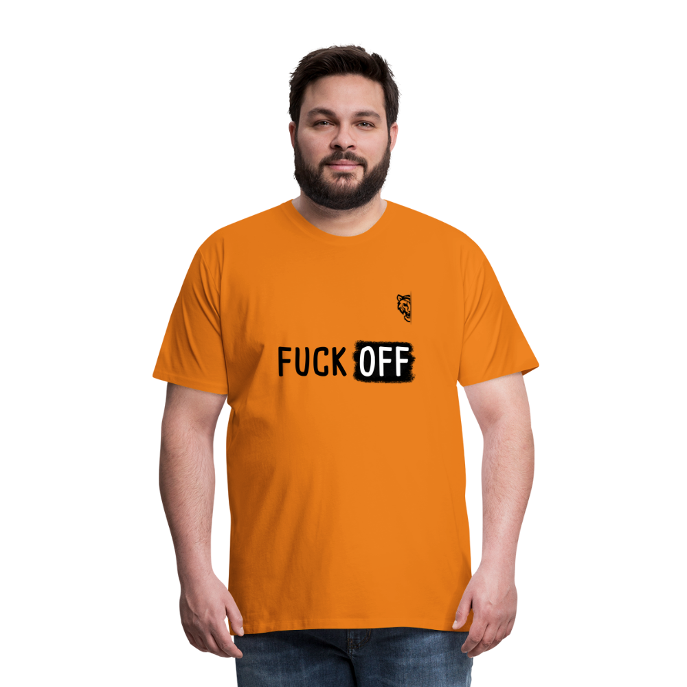 FUCK OFF Premium T-Shirt (Black Lettering) - orange
