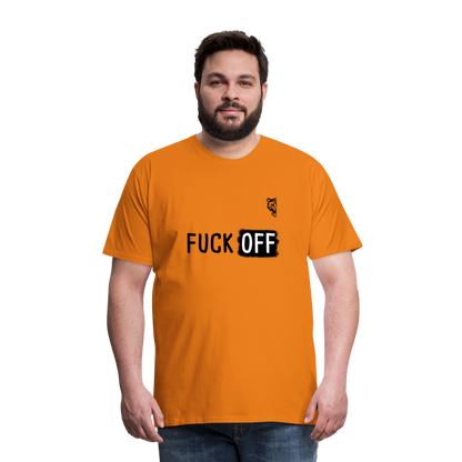 FUCK OFF Premium T-Shirt (Black Lettering) - orange