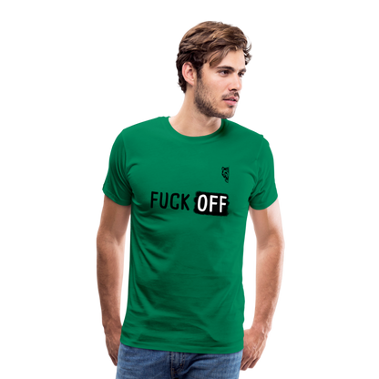 FUCK OFF Premium T-Shirt (Black Lettering) - kelly green