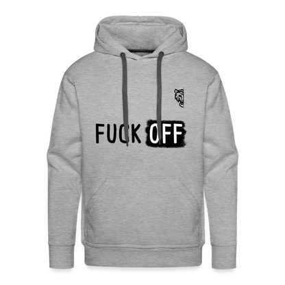 Men’s Premium Hoodie (White) - heather grey