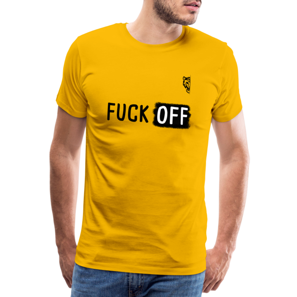 FUCK OFF Premium T-Shirt (Black Lettering) - sun yellow